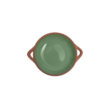 Load image into Gallery viewer, green glazed terracotta tapas dish