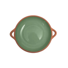 Load image into Gallery viewer, green glazed terracotta tapas dish