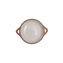 Load image into Gallery viewer, cream glazed terracotta tapas dish