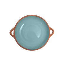 Load image into Gallery viewer, pale blue glazed terracotta tapas dish