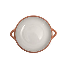 Load image into Gallery viewer, cream glazed terracotta tapas dish