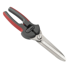 Load image into Gallery viewer, spring handled grey and red kitchen shears