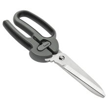Load image into Gallery viewer, grey handled kitchen shears on a white background