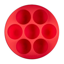 Load image into Gallery viewer, red silicone egg bites mould on a white background