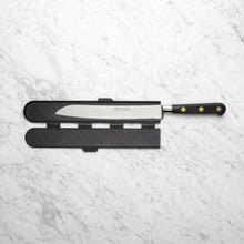 Load image into Gallery viewer, Knife with a black handle on a white marble surface