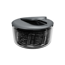 Load image into Gallery viewer, a transparent salad spinner with pump ready to use