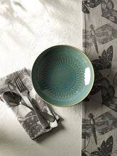 Load image into Gallery viewer, Kew Gardens Living Jewels Teal Pasta Bowl