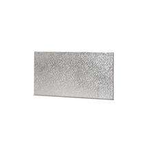 Load image into Gallery viewer, A thin rectangular silver cake board