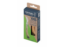 Load image into Gallery viewer, Opinel mushroom knife packaging with green and blue design on a white background