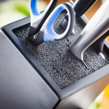 Load image into Gallery viewer, Scissors and knives in a knife block