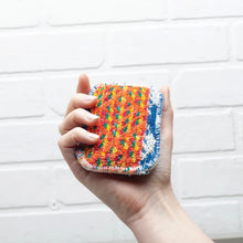 Load image into Gallery viewer, A colourful multi-purpose scrubby made from cotton with two tough sides and with plastic sponge interior. branded as Kilo ScrubbyPlus, designed for cleaning various surfaces.
