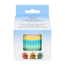 Load image into Gallery viewer, Pack of Tala reusable cupcake cases with colourful design on packaging
