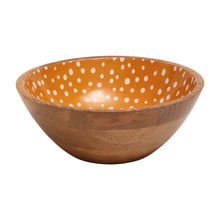 Load image into Gallery viewer, Mango Wood Spotted Salad Bowl
