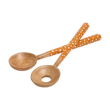 Load image into Gallery viewer, Mango Wood Spotted Salad Servers
