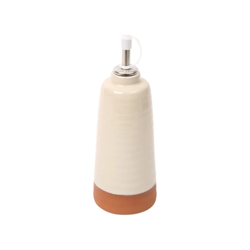 Porto Glazed Terracotta Oil Bottle with Pourer