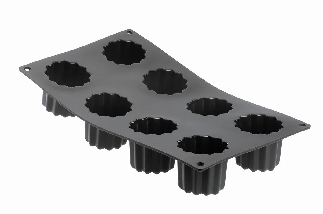 De Buyer Moul'Flex 8 Fluted Bordelais Mould