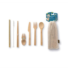 Load image into Gallery viewer, Travel Eat/Drink Tool Set/ Bamboo
