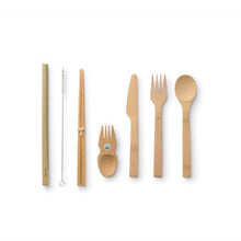 Load image into Gallery viewer, Travel Eat/Drink Tool Set/ Bamboo
