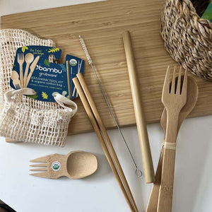 Travel Eat/Drink Tool Set/ Bamboo