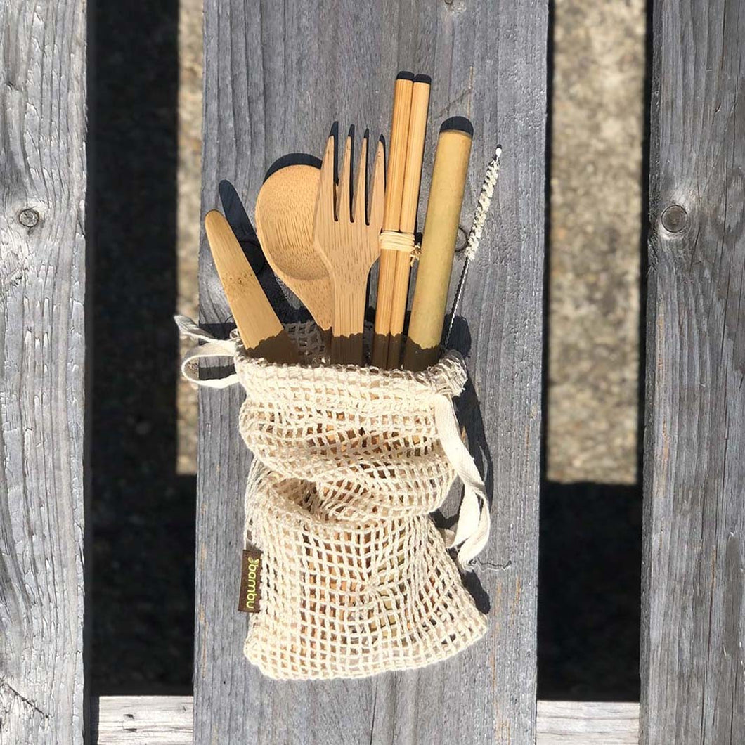 Travel Eat/Drink Tool Set/ Bamboo