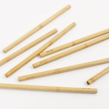 Load image into Gallery viewer, Bamboo Straws set of 6 with cleaning brush
