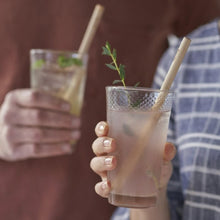 Load image into Gallery viewer, Bamboo Straws set of 6 with cleaning brush
