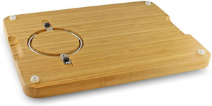 Bamboo Carving Board with safely stored Spikes