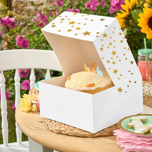 Gold Foil Star Cake Boxes