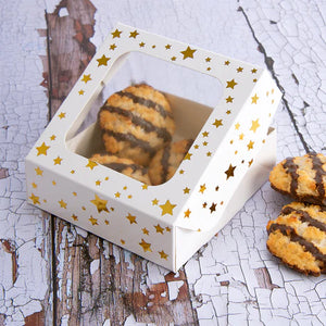 Gold Foil Star Cake Boxes