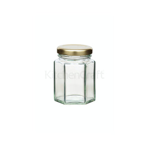 Hexagonal Glass Jam Jars