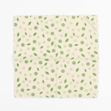 Load image into Gallery viewer, Beige fabric with green leaf pattern
