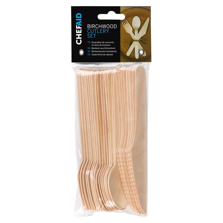 Birchwood Knife/Fork/Spoon set of 24