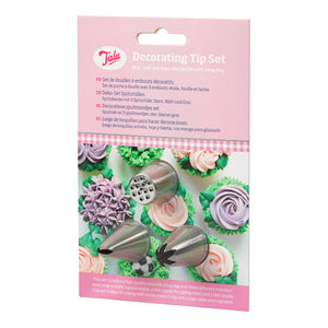 Tala 3 Star, Leaf, and Grass Nozzles With Icing Bags