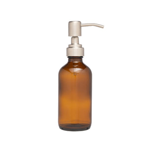 Amber Glass Pump Bottles