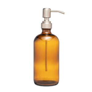 Amber Glass Pump Bottles