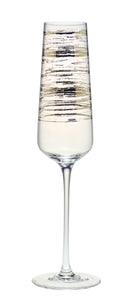 Single Glass with metallic swirl detail