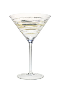 Single Glass with metallic swirl detail