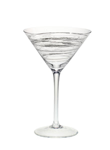 Single Glass with metallic swirl detail