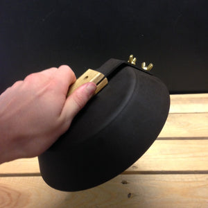 Spun Iron Glamping Pan /Oak Handle