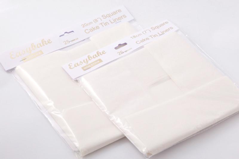 Square cake tin clearance liners