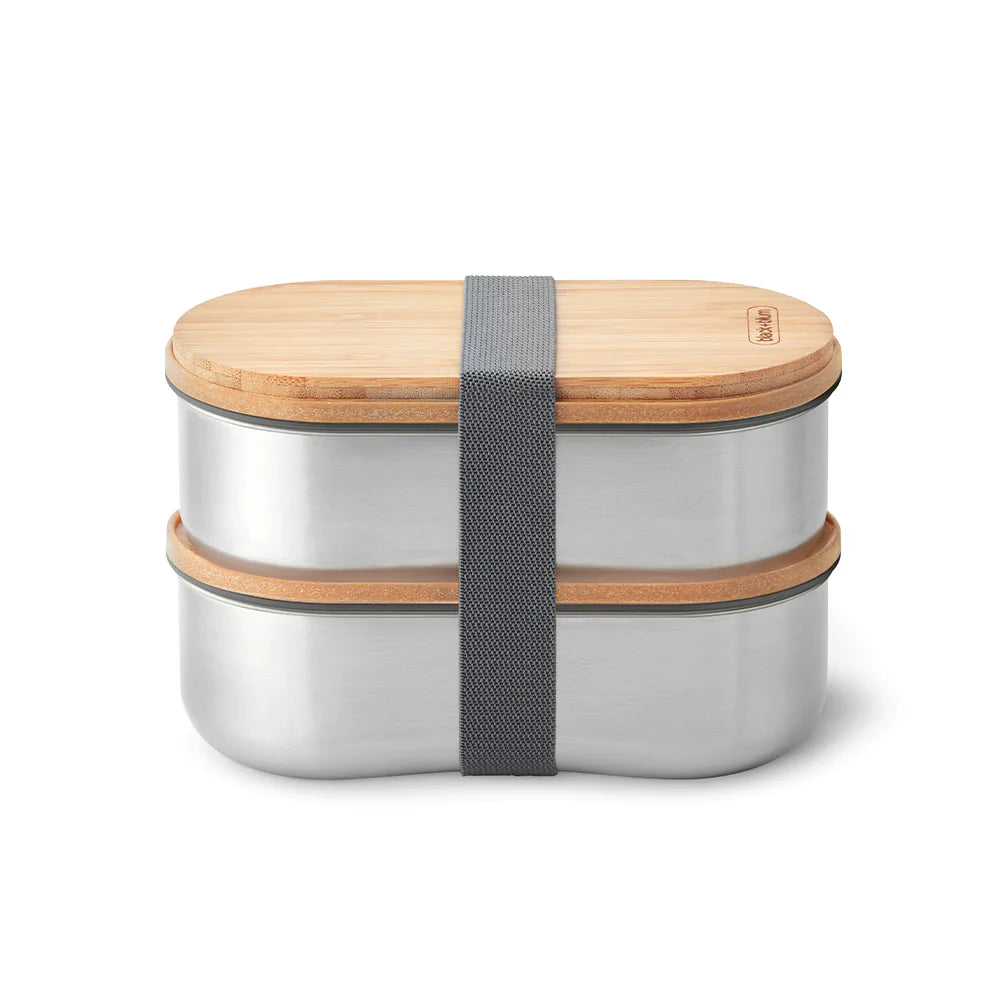 Double Layer Steel Bento Box /Almond