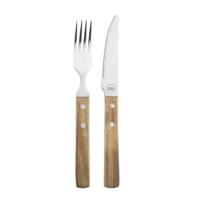 Acacia Wood Steak Knives