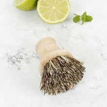 Load image into Gallery viewer, Wooden Pot Brush with Stiff Plant Fibres
