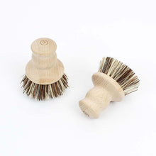 Load image into Gallery viewer, Wooden Pot Brush with Stiff Plant Fibres
