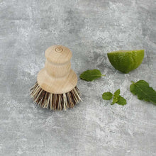 Load image into Gallery viewer, Wooden Pot Brush with Stiff Plant Fibres
