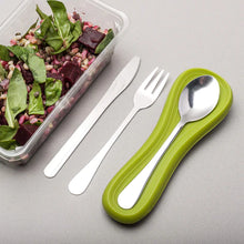 Load image into Gallery viewer, Steel Cutlery Set &amp; Silicone Case
